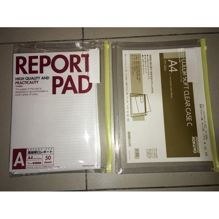 

KOKUYO A4 soft clear case EXPANDABLE - ZIPPER POCKET muat 300Lembar F4