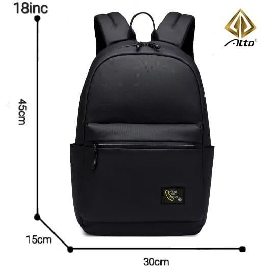 TAS RANSEL TAS SEKOLAH ANAK SD SMP SMA ALTO BACK PACK TAS HITAM TAS GENDONG Polos Fashion