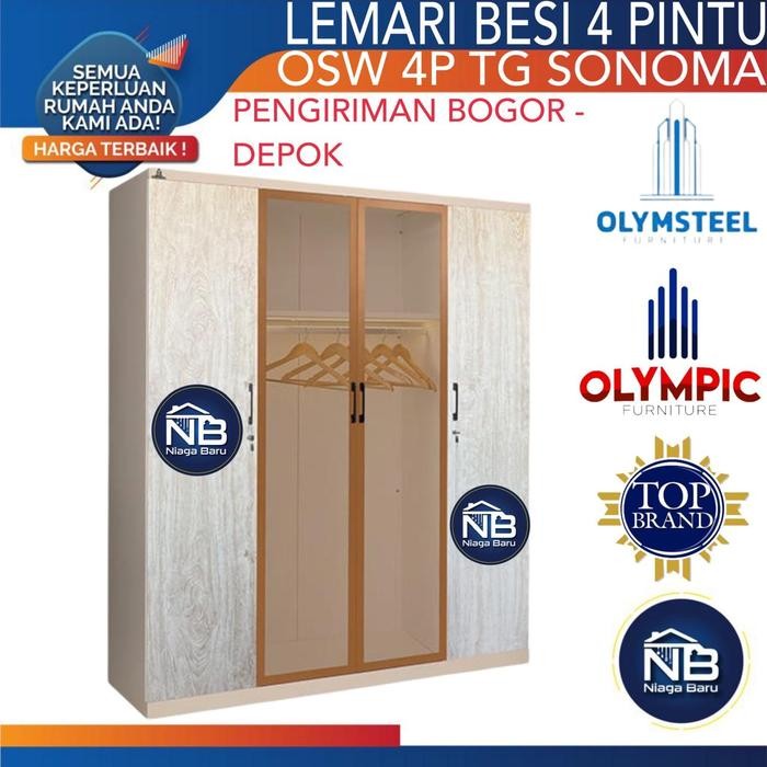 

Lemari Besi 4 pintu OSW 4P TG SONOMA OlymSteel Khusus Bogor