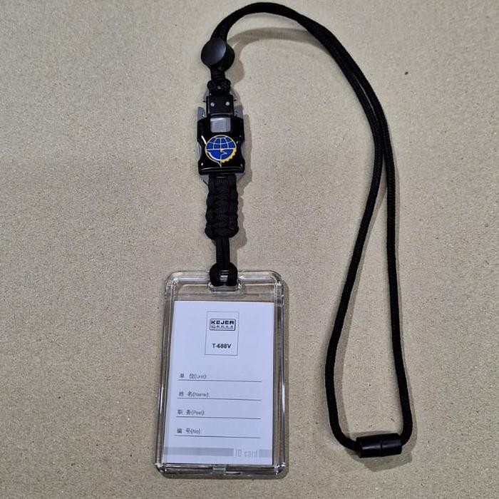 

tali lanyard id card bolak balik/2 sisi tertutup.akrilik logo KEMENHUB