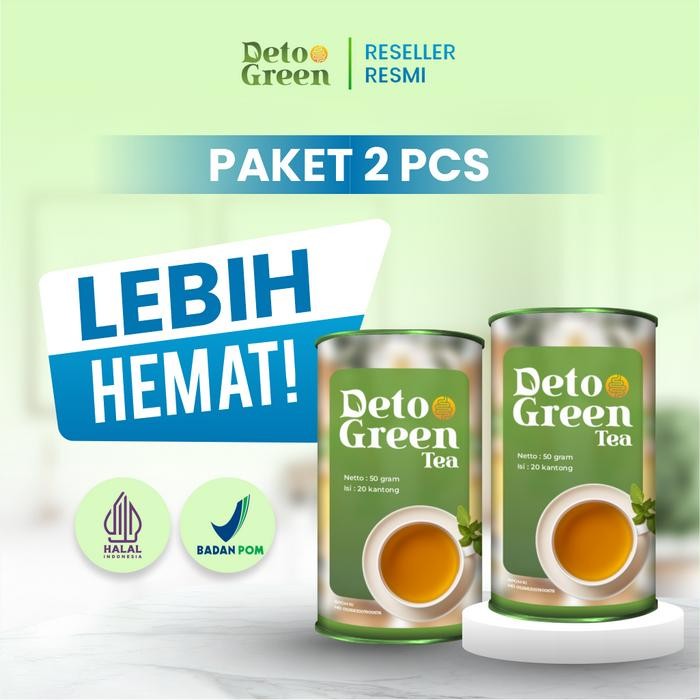 

[Paket 2 Pcs] Detogreen Teh - Teh Hijau Herbal Premium dengan Bahan Alami (GMV)