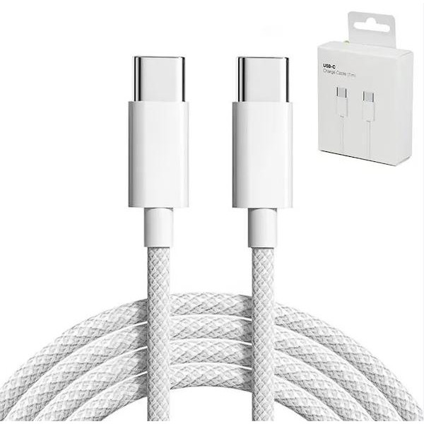 (Bestone) Kabel Data Charger for Iphone 15 Pro Max Kabel Charger Type Usb C to C Braided Woven Ori