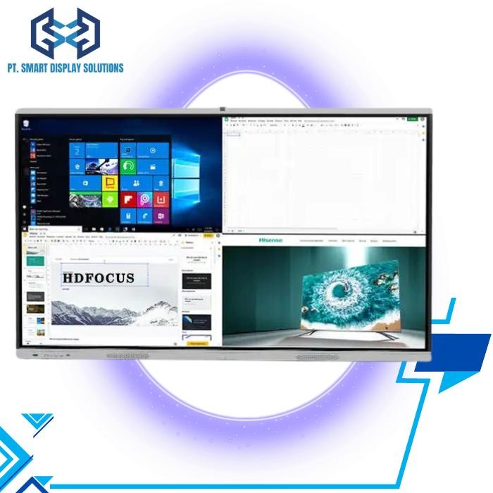 

Interactive Whiteboard 86" Kantor Sekolah Meeting Double OS Android dan Windows core i7 atau core i5
