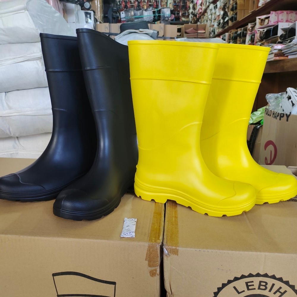 PROMO / Sepatu Boots Hujan merk BRUCE BOOTS untuk Pria Wanita bahan Karet Anti Air Anti Slip Super