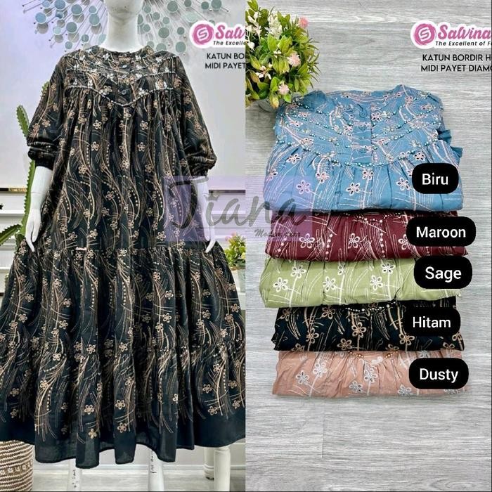Clavie- Salvina Midi Katun Bordir Bolong Payet 05