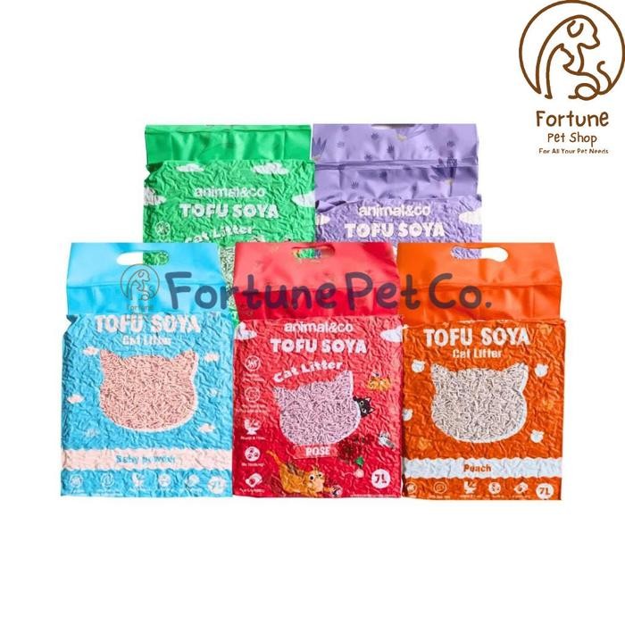 Pasir Tofu Animal & Co 7 L Pasir Gumpal Kucing Wangi Pasir Tofu Kucing