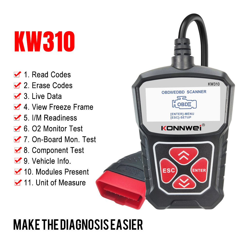KONNWEI KW310 OBD2 Scanner for OBD 2 Car Scanner Diagnostic Tool