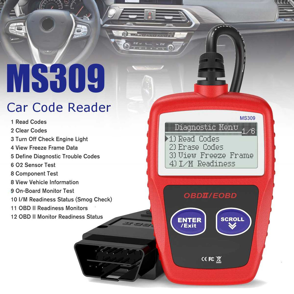 MS309 OBD2 Scanner Multi-languages Automotive Scanner Engine