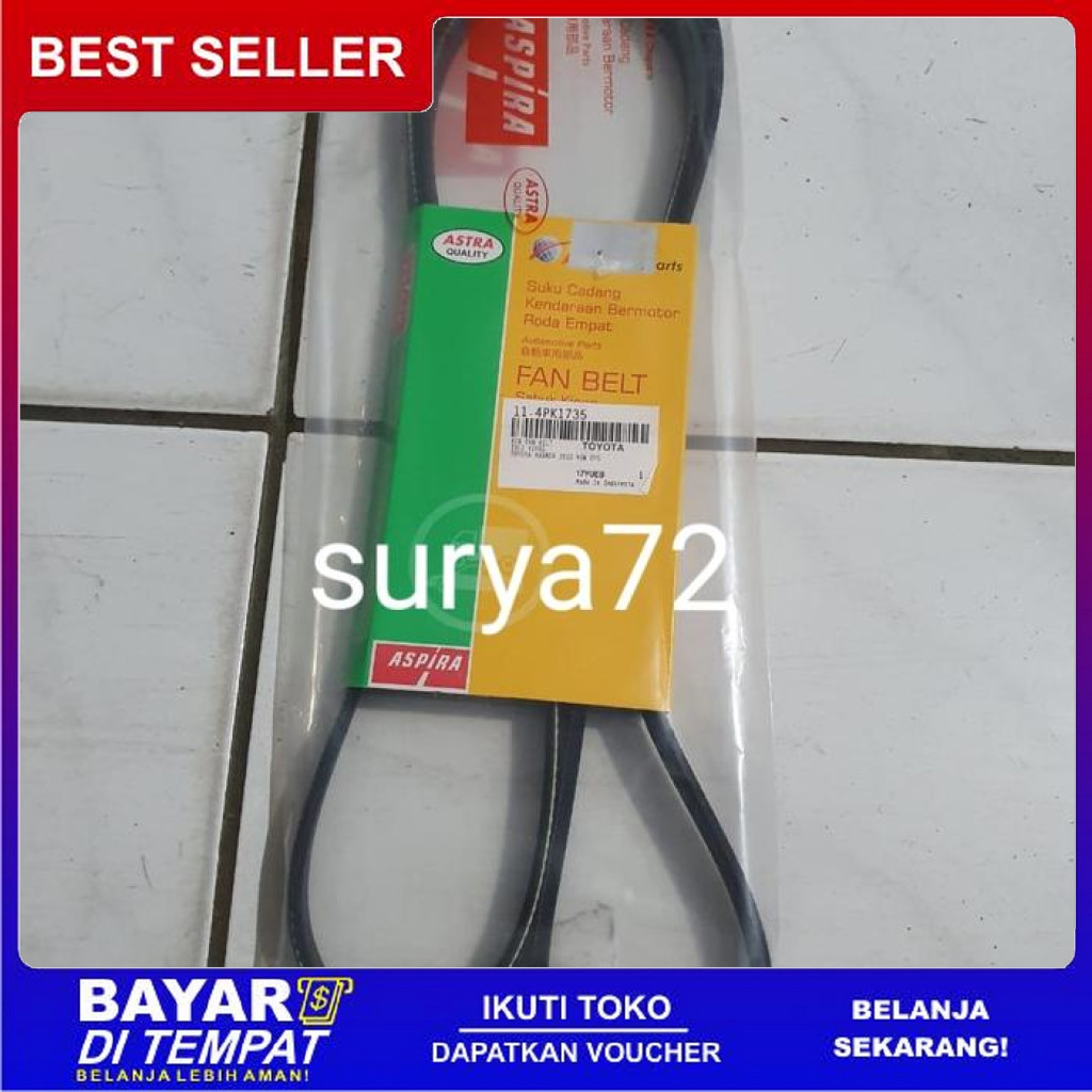 FREE ONGKIR FAN BELT RIB ALTERNATOR/AC/PS AVANZA (2012-NOW) TALI KIPAS 4PK1735 VAN BISA COD