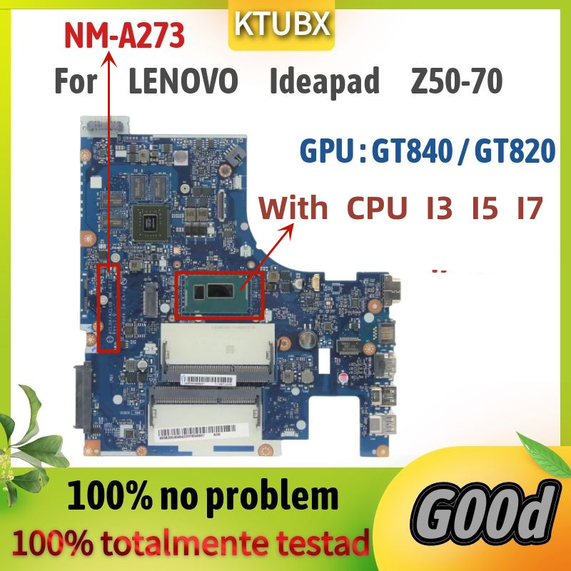 NM-A273.For LENOVO Ideapad Z50-70 G50-70M V2000 Laptop Motherboard.With CPU I3 I5 I7.GPU:GT820/GT840