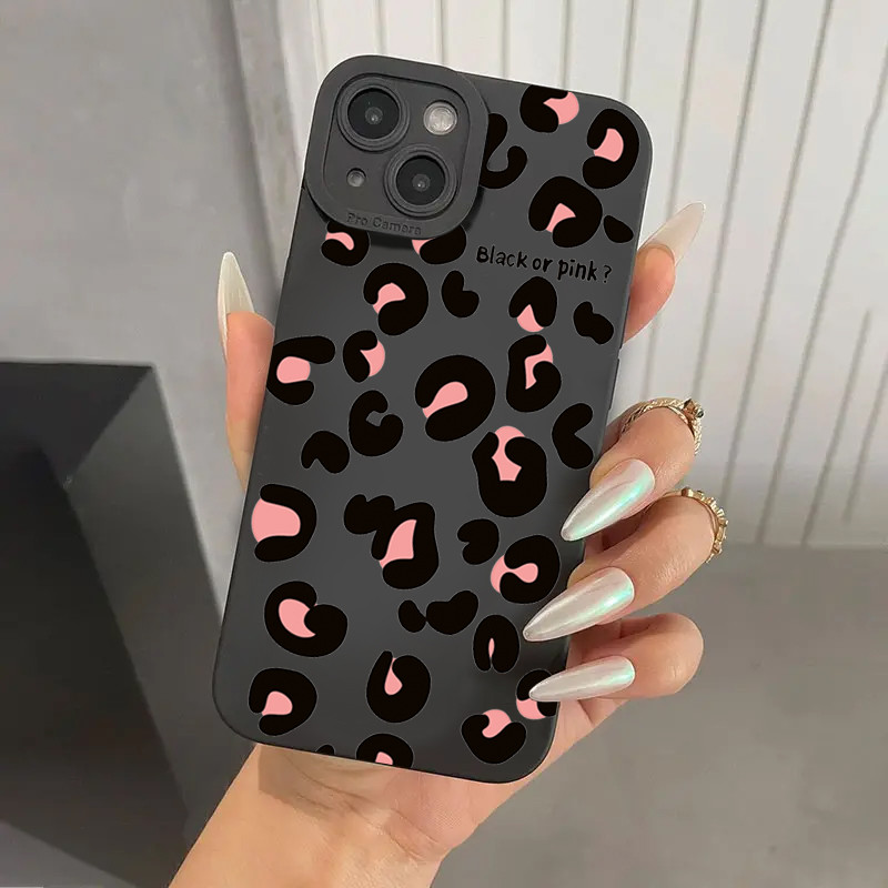 Small Leopard Print Silicone Case For Samsung Galaxy S24 S23 S22 S21 Ultra Plus S20 Fe A14 A34 A13