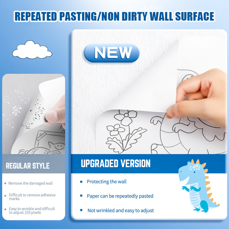 

Children'S Drawing Roll Diy Coloring Paper Roll Color Filling Paper Graffiti Scroll Paper-Cut For