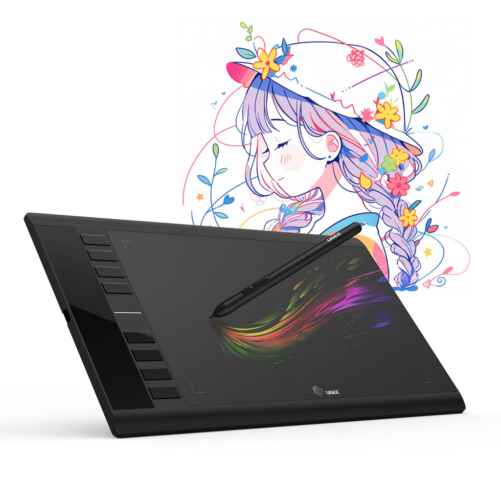 

Ugee 10X6 Inch Graphics Drawing Tablet M708 Digital Tablets Art Pad With 8 Hot Keys 8192 Level