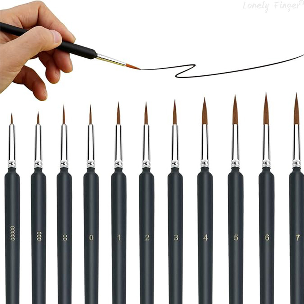 

Detail Paint Brush Set, 11 Pcs Fine Miniature Brushes, Detailing Painting Brush For Acrylic,
