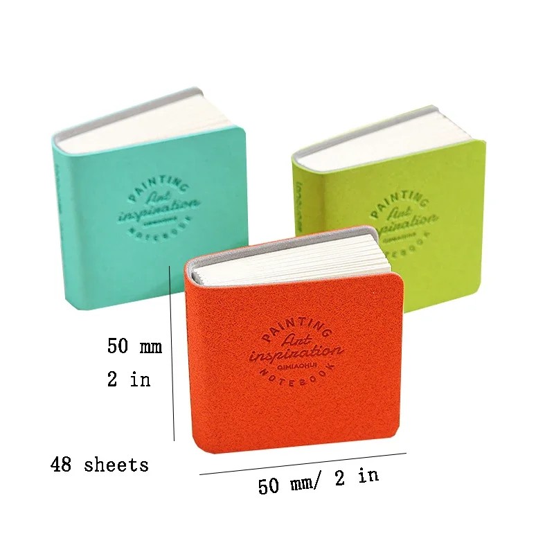 

3Pcs Mini Drawing Book Square Watercolor Sketchbook Thick Paper 3 Book Painting Paper Work
