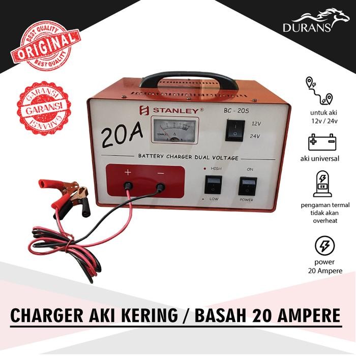 BATERAI CHARGER AKI 20A STANLEY I MESIN CAS AKI I motor mobil