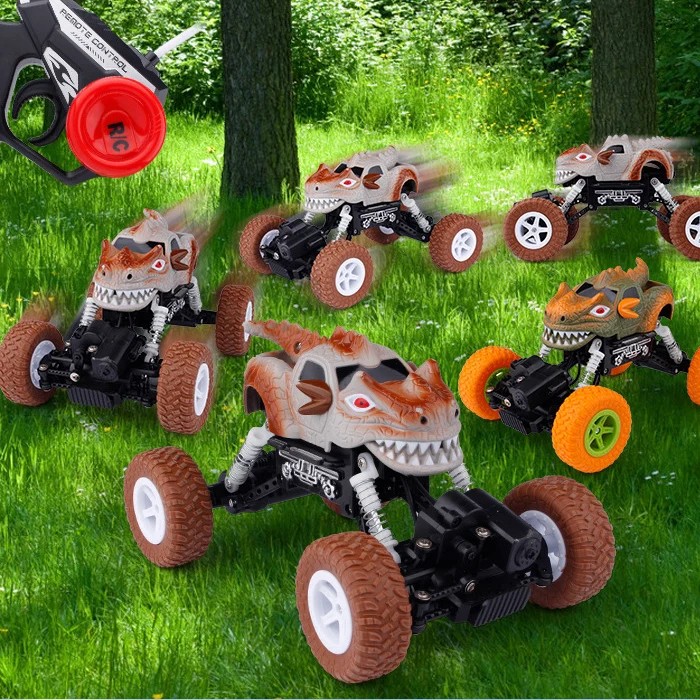 Rc Car Simulation Dinosaur Remote Control Toy 4Wd Off-Road Vehicle Climbing Crash-Resistant