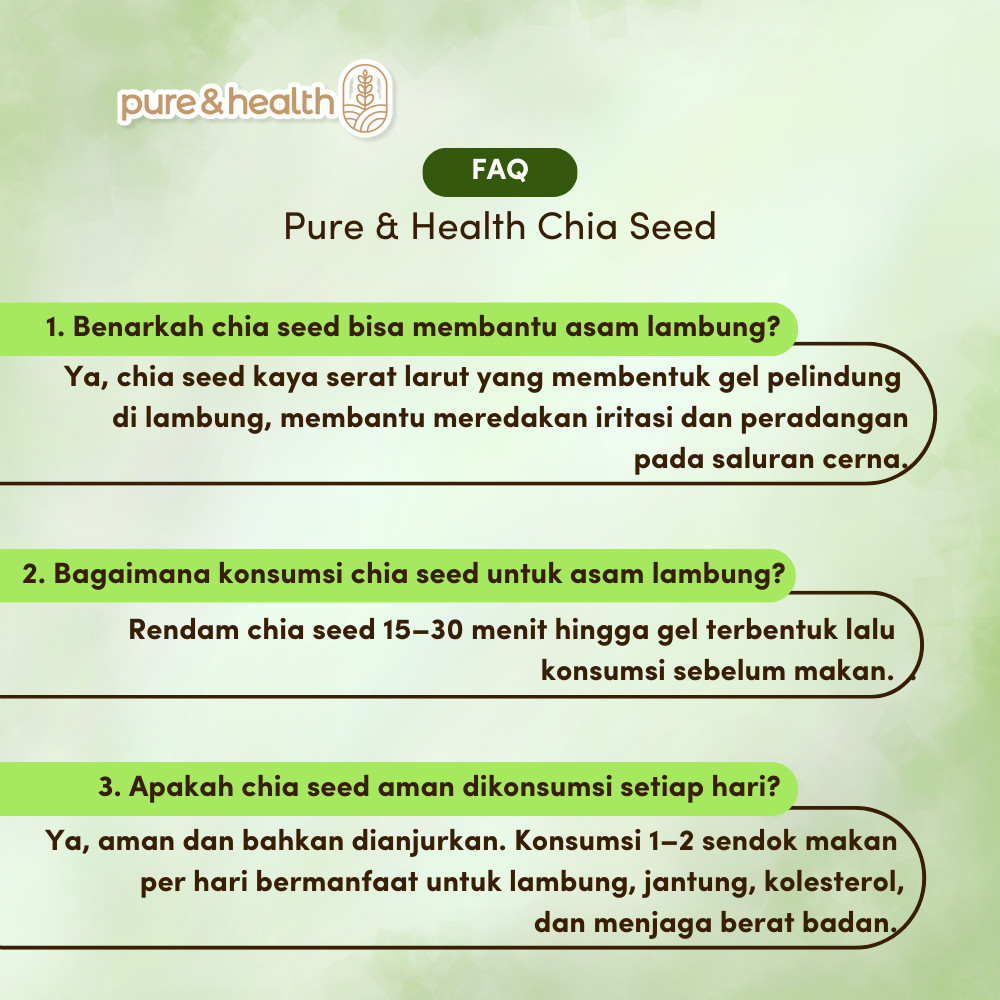

Chia Seed 1 Kg Kaya Serat dan Anti Inflamasi Redakan Asam Lambung