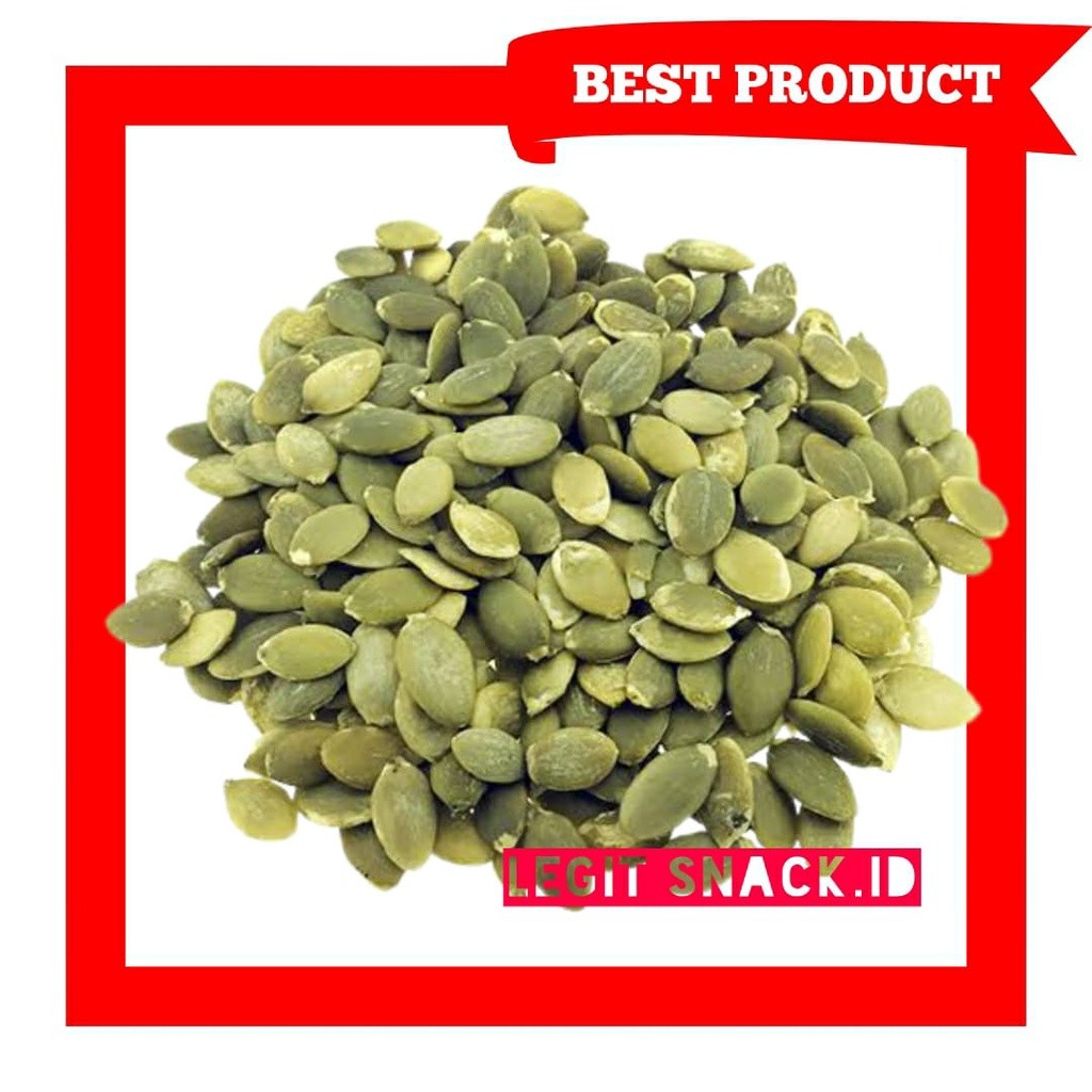 

Pumpkin Seed 500 Gram / Kuaci Biji Labu Mentah / Kwaci Hijau Kupas / Raw Pumkin Seeds