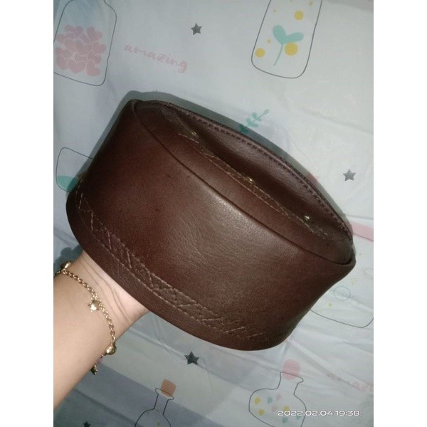 Gratong Peci Kulit Peci Haji Mabrur Asli Kulit Domba Garut