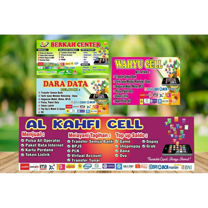 Benteng Onderdil Spanduk Konter 1 Hari Jadi Banner Konter Spanduk Pulsa Baner Pulsa Spanduk Baner