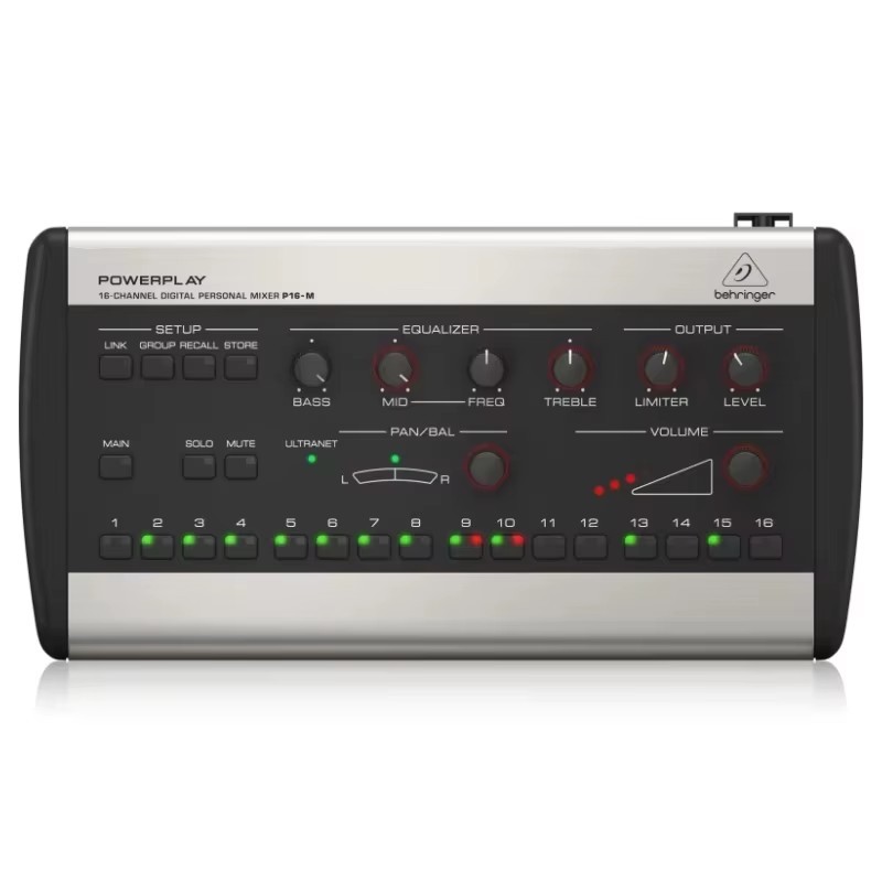 Behringer 16-Channel Digital Personal Mixer High power and "drummer proof" headphones output P16-M