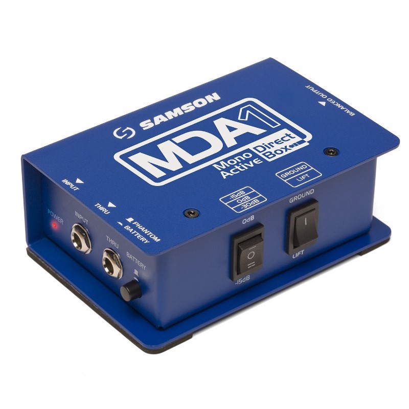 Samson S.Max Series MDA1 Mono Active Direct Box DI box for live sound and performance recording