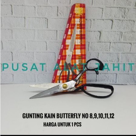 

[READY] GUNTING KAIN BUTTERFLY ORIGINAL 8 - 12 INCH ALAT POTONG BAHAN TUKANG JAHIT TAILOR SCISSORS