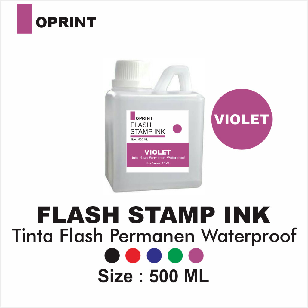 

[READY] Tinta Stempel Flash PLASTIK Permanen Waterproof 500 ml