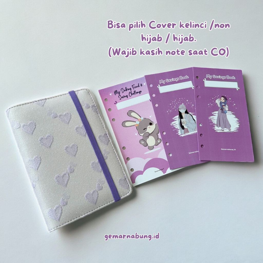 

[READY] Paket binder Nabung & Keuangan set lengkap cloth love 12 ziplock