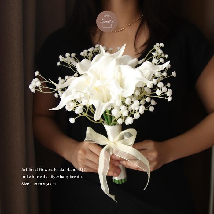 Buket Bunga Wedding Artificial Flowers Bridal Bouquet Calla Lily