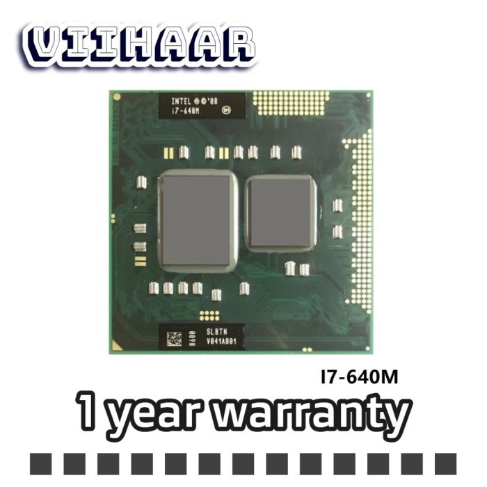 Intel core I7 640m SLBTN Dual Core 2.8GHz L3 4M CPU Processor works