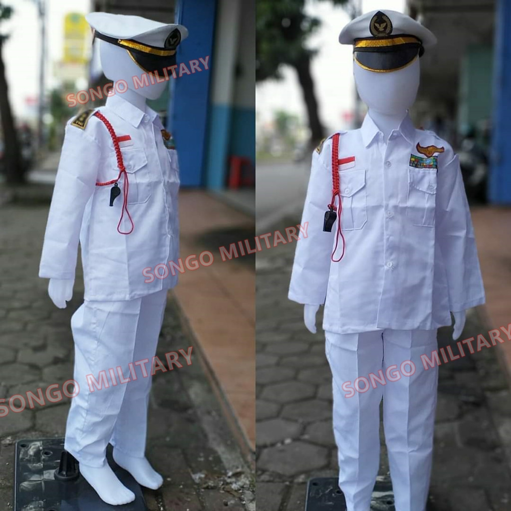 Seragam Karnaval Anak Pelaut - Baju Anak Pelayar - Seragam Profesi Tentara Anak