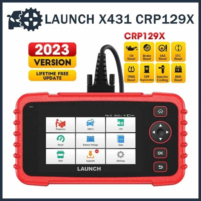 100% Original LAUNCH Creader CRP129X obd2 obd crp 129 129e 129x x 431