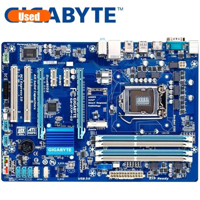 GIGABYTE GA-Z77P-D3 Desktop Motherboard Z77 Socket LGA 1155 i3 i5 i7