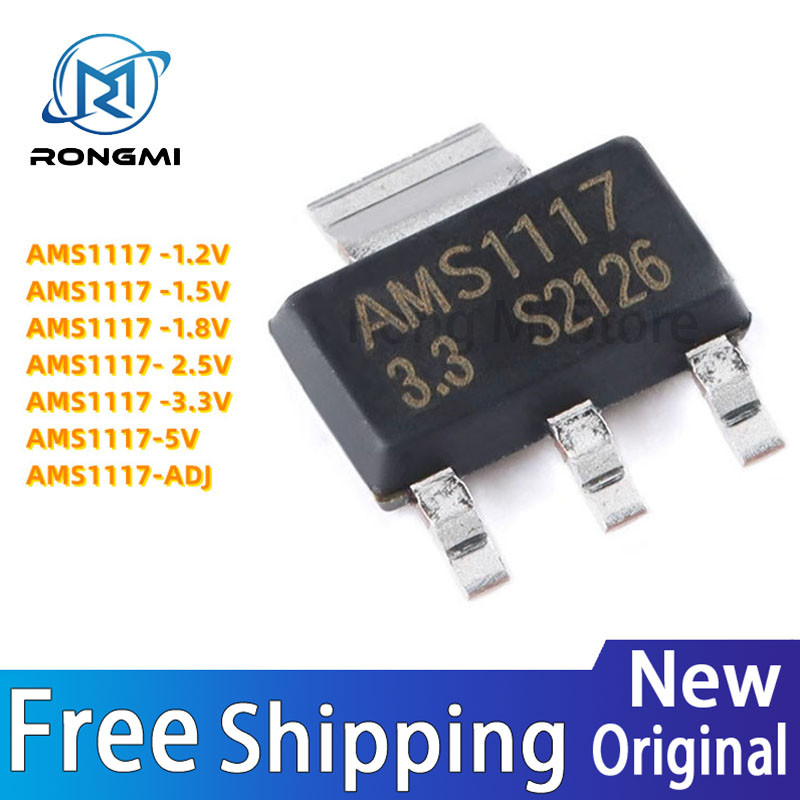 IMPORT 50PCS/LOT AMS1117 -1.2V AMS1117 -1.5V AMS1117 -1.8V AMS1117- 2.5V AMS1117-3.3V AMS1117-5V