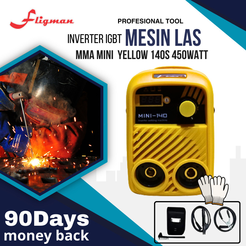 Promo Original Mesin Las Mini 140S Trafo Las Listrik Inverter Mma 450 Watt