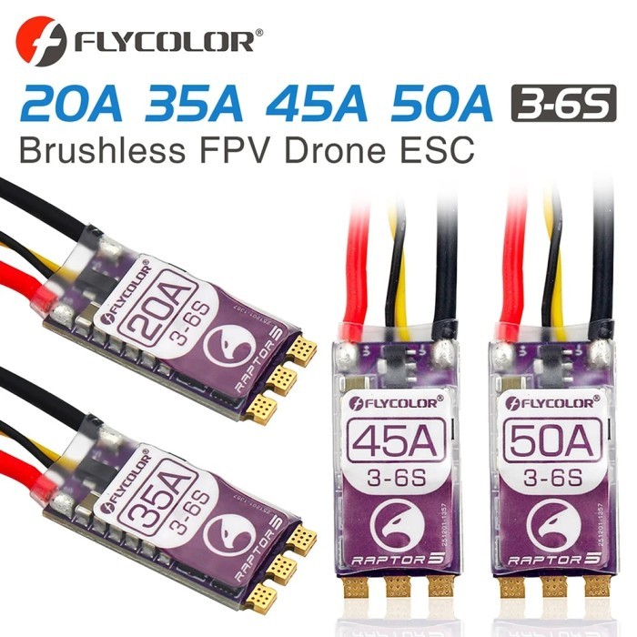 FLYCOLOR Raptor5 Brushless ESC 3-6S Drone ESC 32Bit G701 PWM 128K