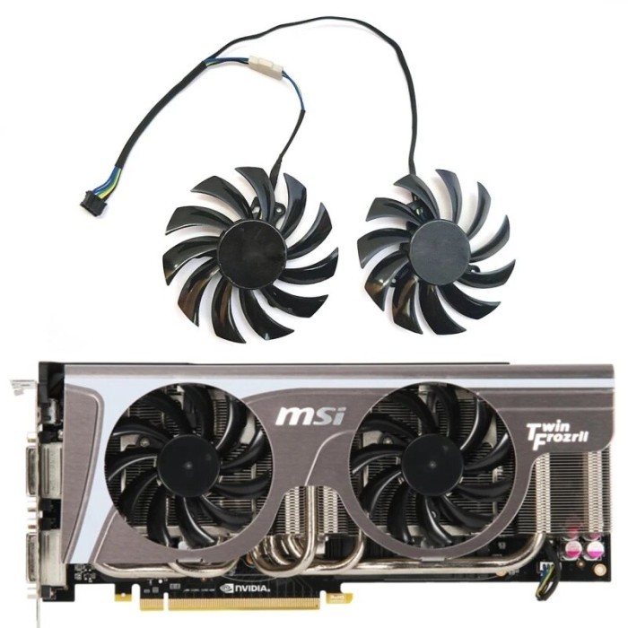 NEW 75MM 4PIN PLD08010S12HH GTX 560 GPU Fan，For MSI GTX 460 560 570