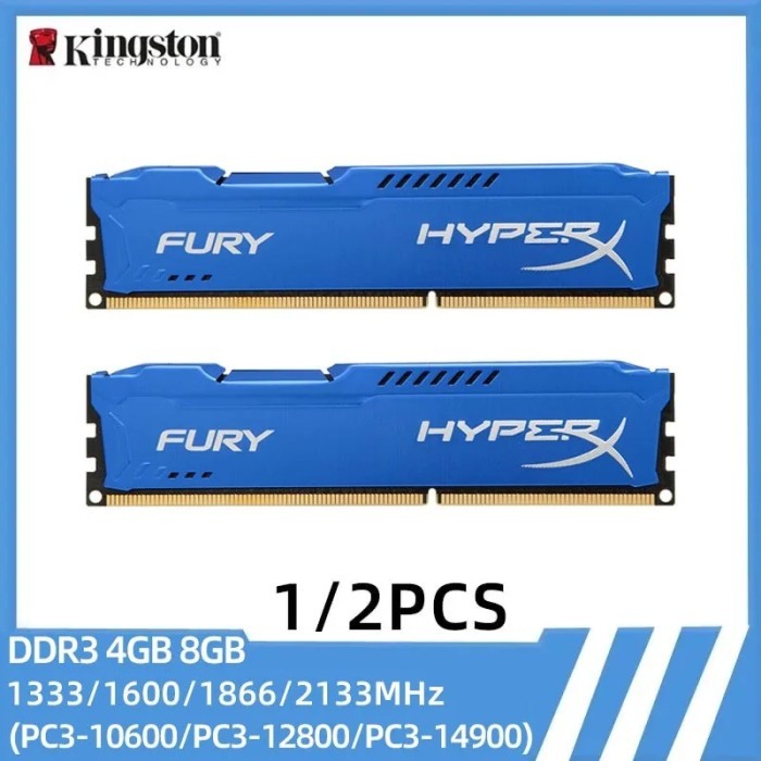HyperX Fury Memoria DDR3 RAM 8GB (2x4GB) 16GB (2x8GB) Kit 1333MHz