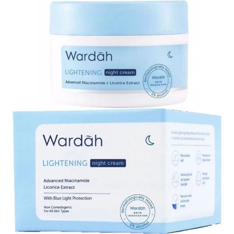 *JIHAN HAWA* WARDAH Lightening Night Cream 30g- cream malam wardah