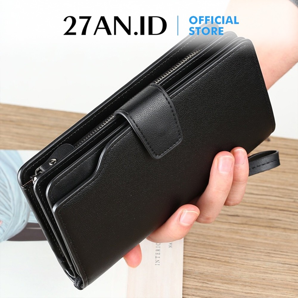 DOMPET PANJANG PRIA DP03 DOMPET PRIA KULIT RESLETING DOMPET LIPAT PRIA KAPASITAS BESAR FREE TALI
