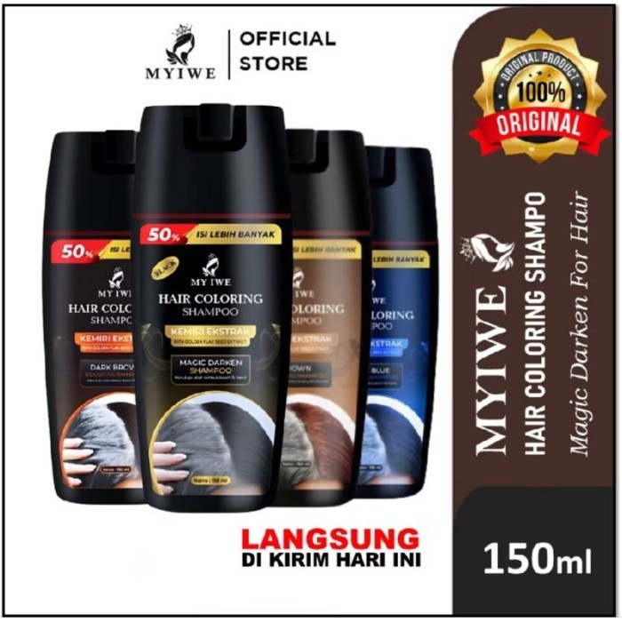 Promo Shampoo Uban Shampo Penghilang Uban My Iwe Tanpa Amonia - Aman & Alami