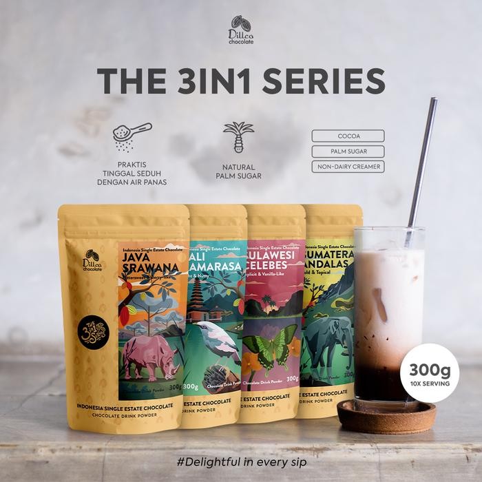 

Dillco Single-Estate Chocolate SUMATERA ANDALAS 3 in 1 Series 1 KG Terlaris