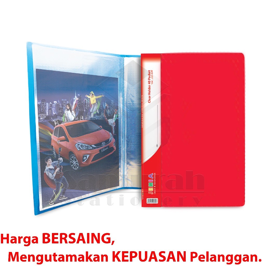 

[READY] Map Clear Holder 80 Pocket Polos Folio Jenia / Album Plastik isi 80 lembar Kantong Bening /