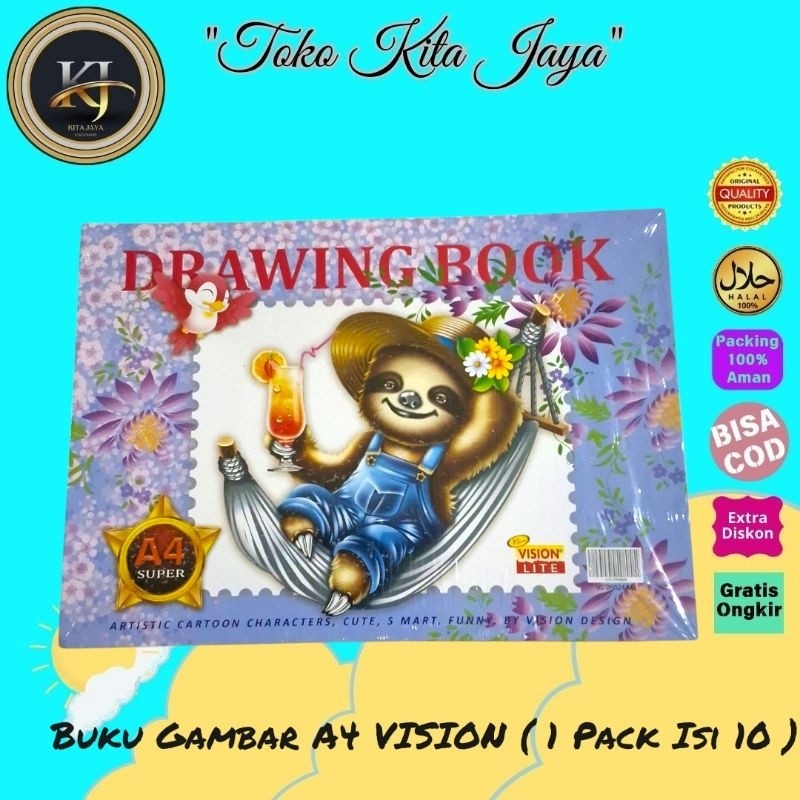 

[READY] Buku Gambar A4 VISION ( 1 pack )