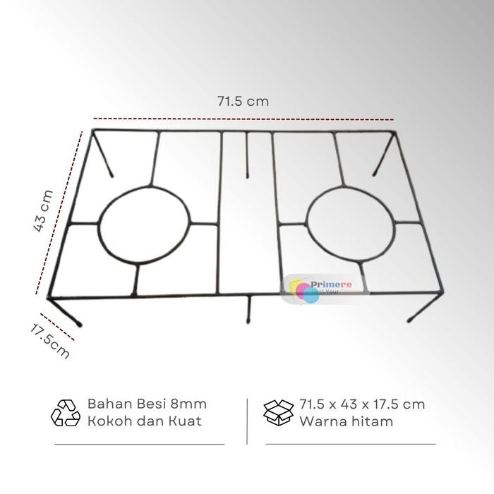 (Expert) Tatakan Kompor Gas Rinnai 2 Tungku / Dudukan Besi Kompor Gas