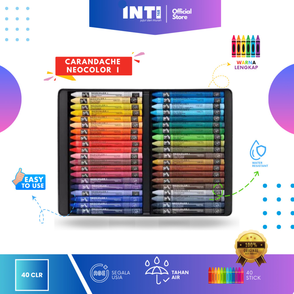 

[READY] Crayon Caran dache Neocolor I/II 40 warna