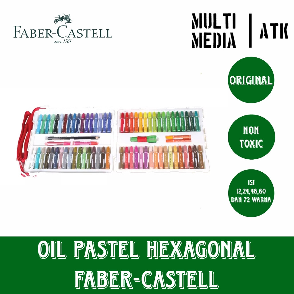 

[READY] FABER-CASTELL HEXAGONAL OIL PASTEL / CRAYON FABER CASTELL FREE PERPECT DRAWING TOOLS