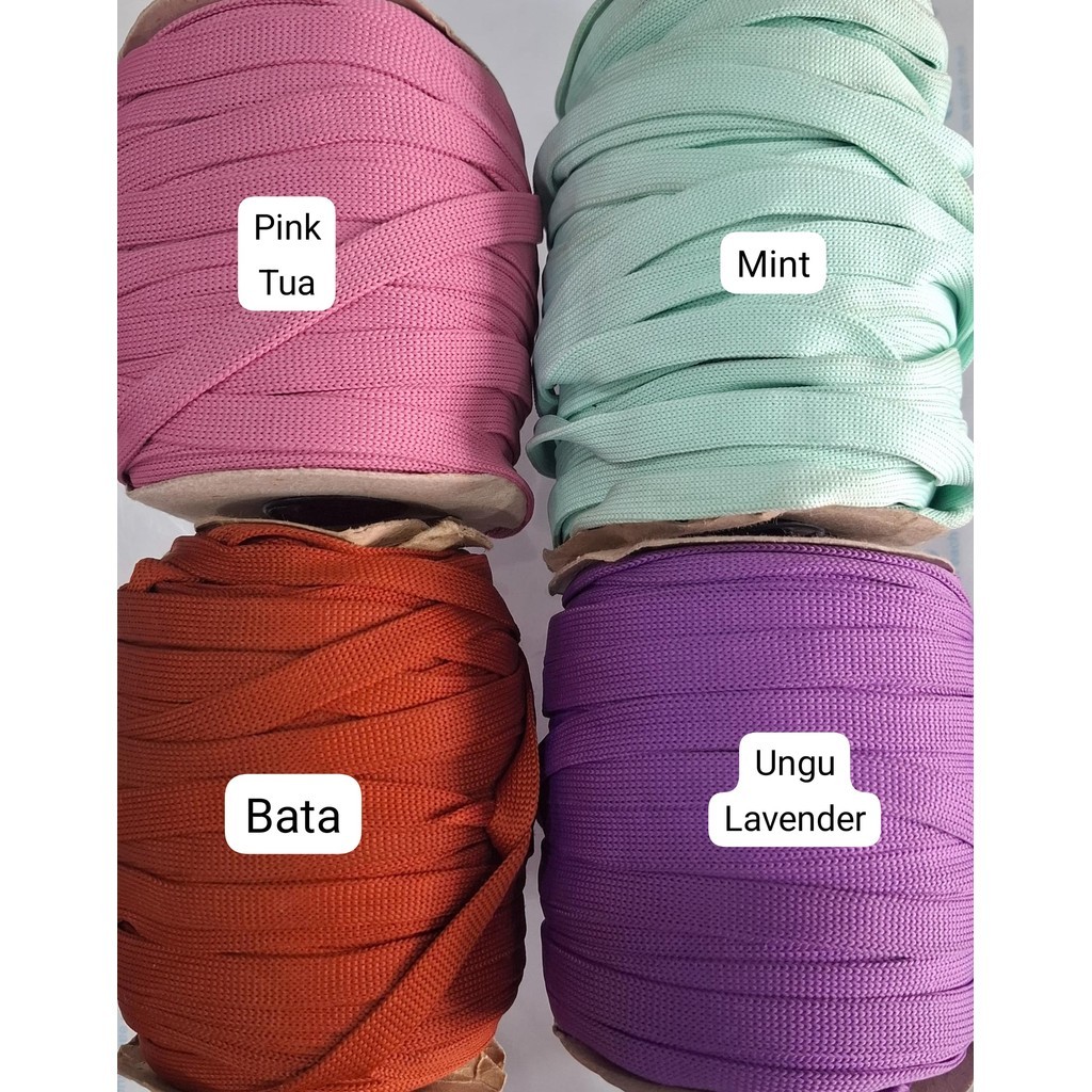 

JH8 Tali sepatu Roll Tali id card Polyster 1cm RJT